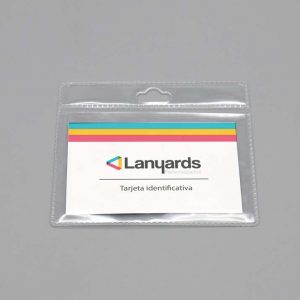Porta tarjetas flexible en formato pequeño y horizontal