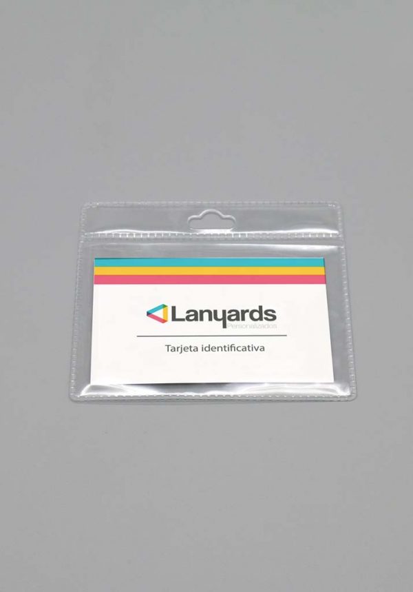 Porta tarjetas flexible en formato pequeño y horizontal